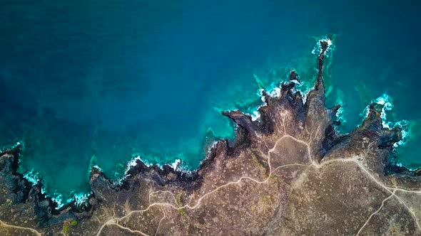 Top View of a Deserted Coast alt
