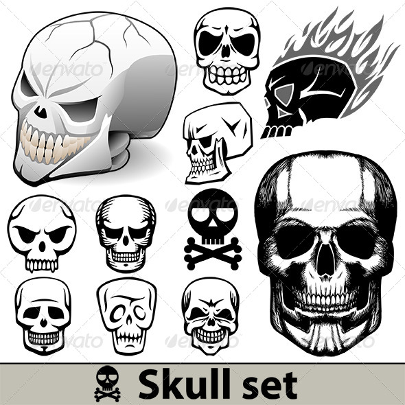 Skulls Set - Miscellaneous Vectors