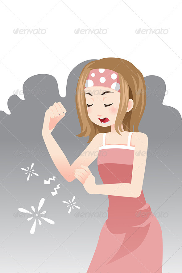 Woman having Elbow Pain - People Characters