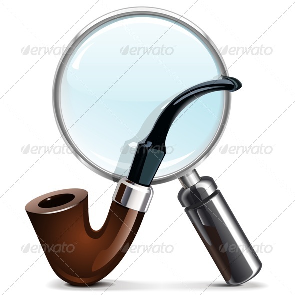 Vector Tobacco Pipe and Loupe - Concepts Business