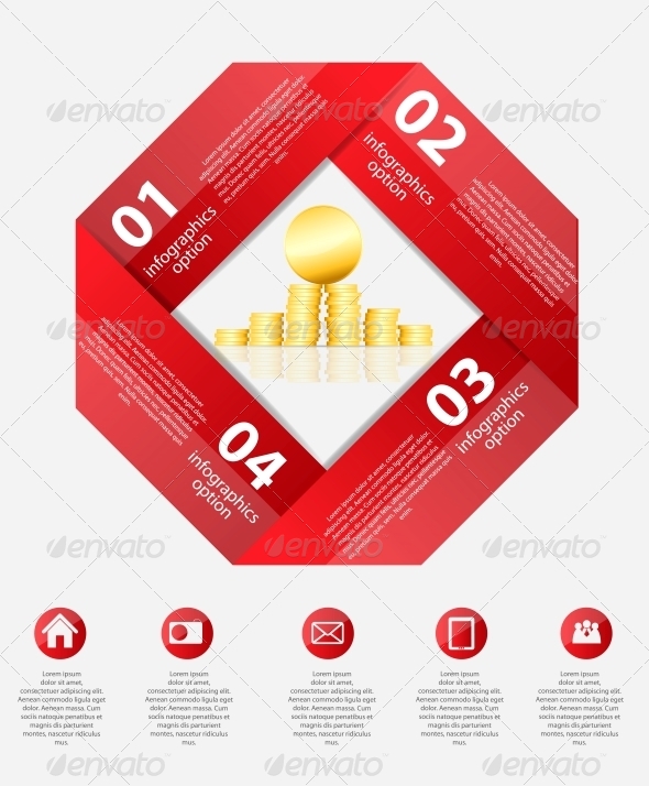 Infographic Business Template Vector Illustration - Web Technology