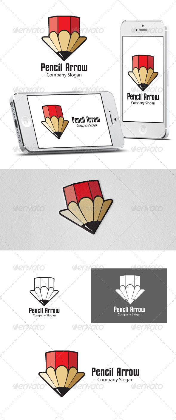 Pencil Arrow Logo - Objects Logo Templates