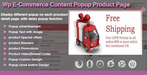 Custom Popup at Product Page for WP e-Commerce