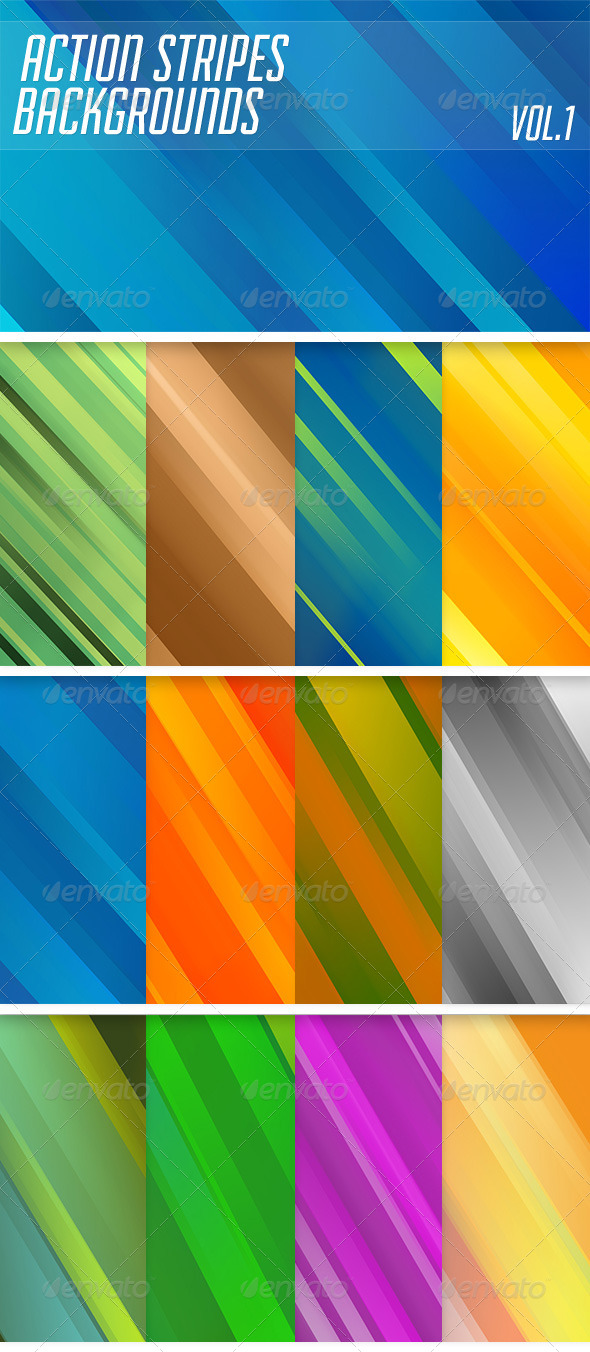 Action Stripes Backgrounds - Abstract Backgrounds