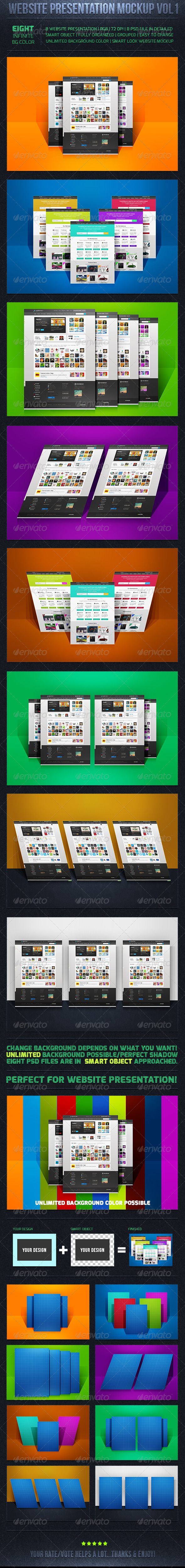 Web Presentation Mockup Vol-1 - Website Displays