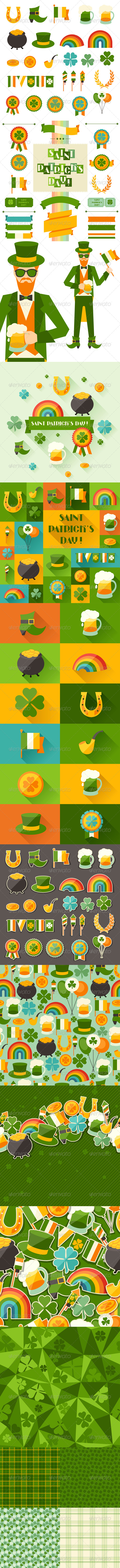 Saint Patrick's Day Backgrounds and Icons. - Miscellaneous Seasons/Holidays