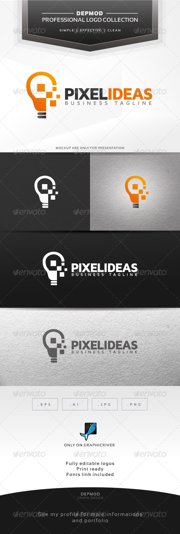 Pixel Ideas Logo - Symbols Logo Templates