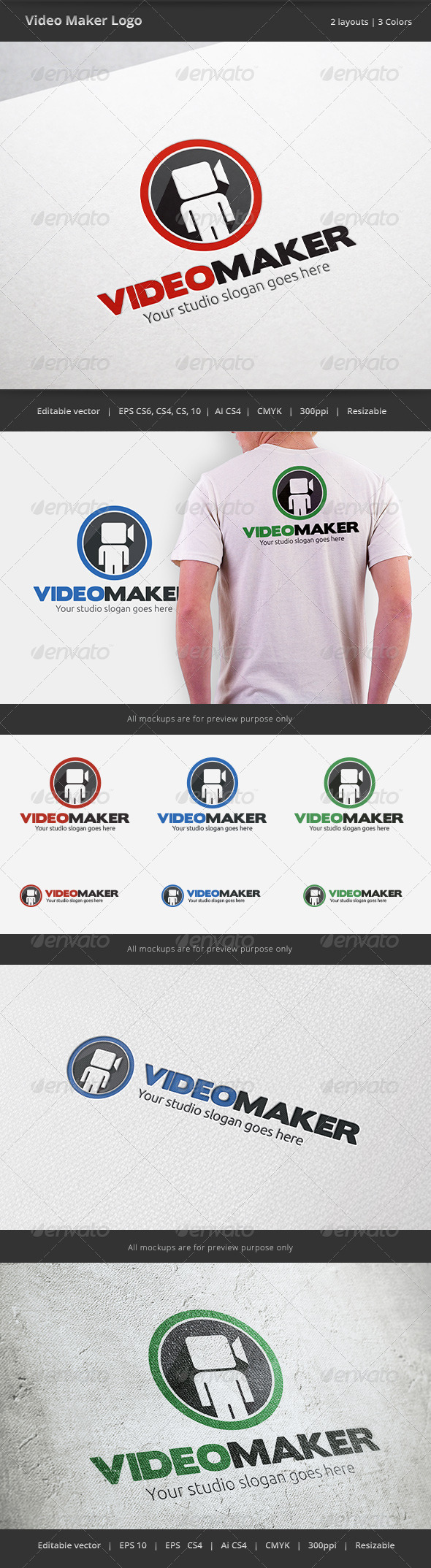 Video Maker Logo - Symbols Logo Templates