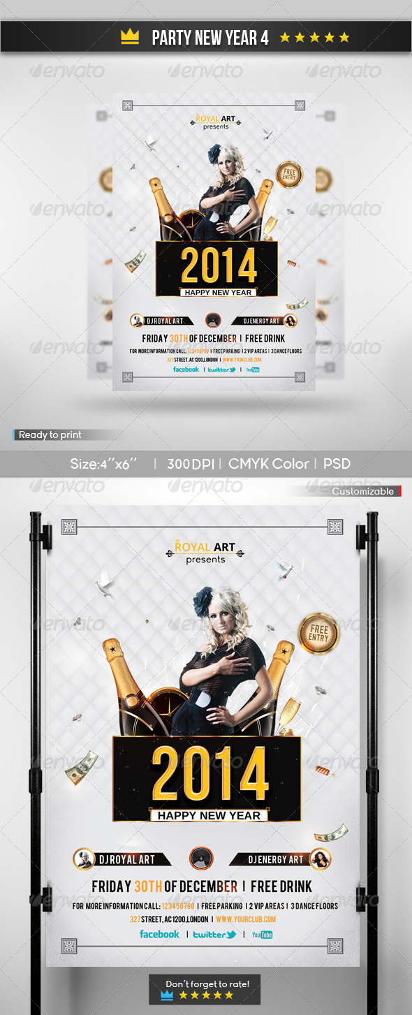 Party New Year Flyer 4 - Events Flyers