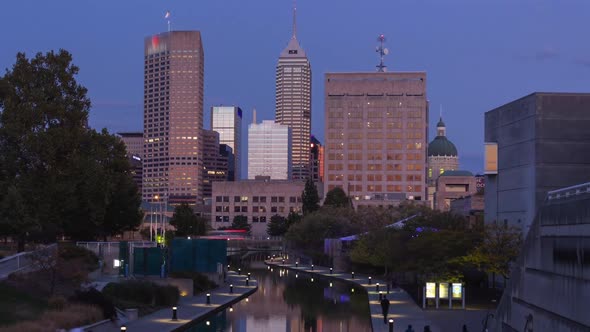 Indianapolis Skyline Day to Night