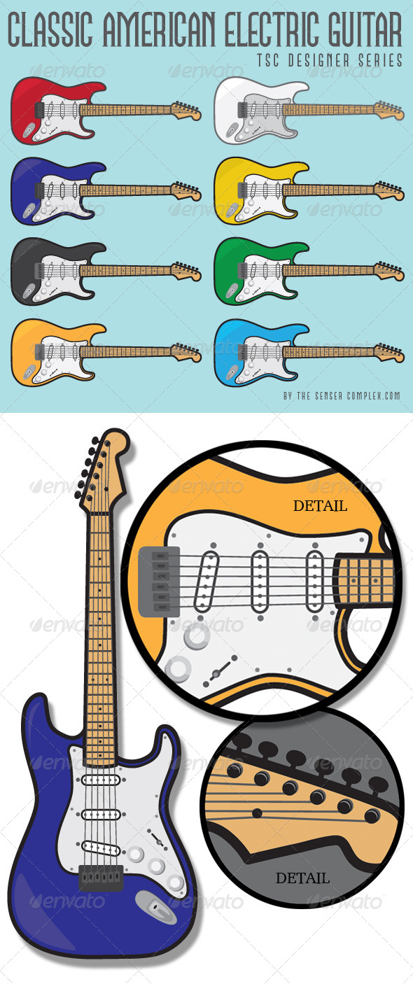 Classic American Guitar Collection - Man-made Objects Objects