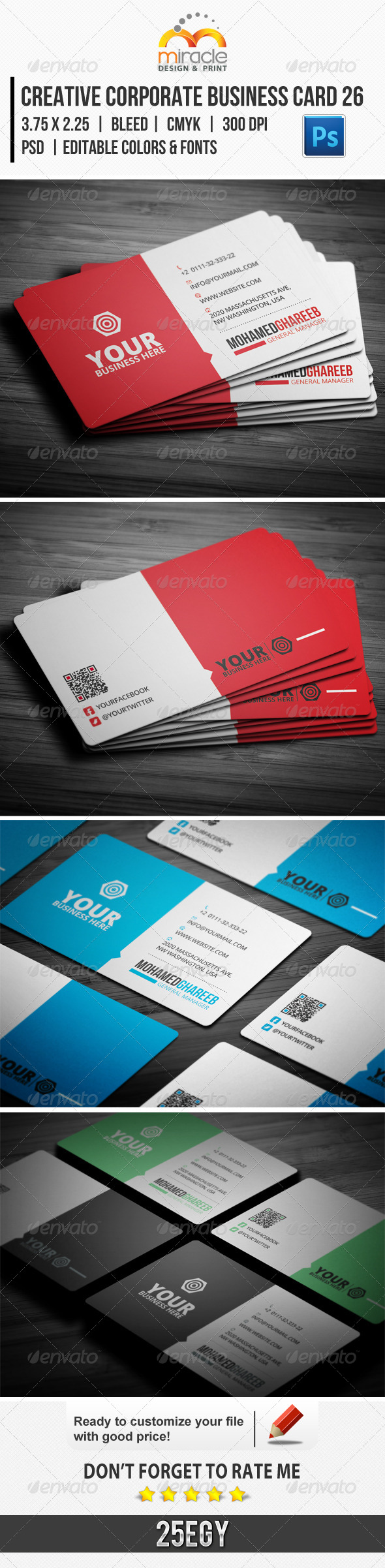 Creative Corporate Business Card 26 - Corporate Business Cards