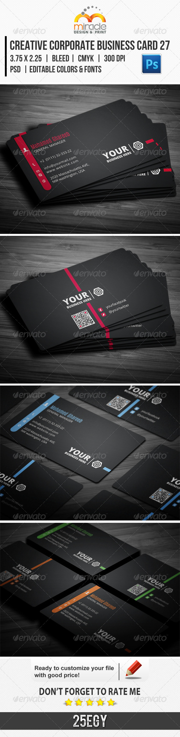 Creative Corporate Business Card 27 - Business Cards Print Templates
