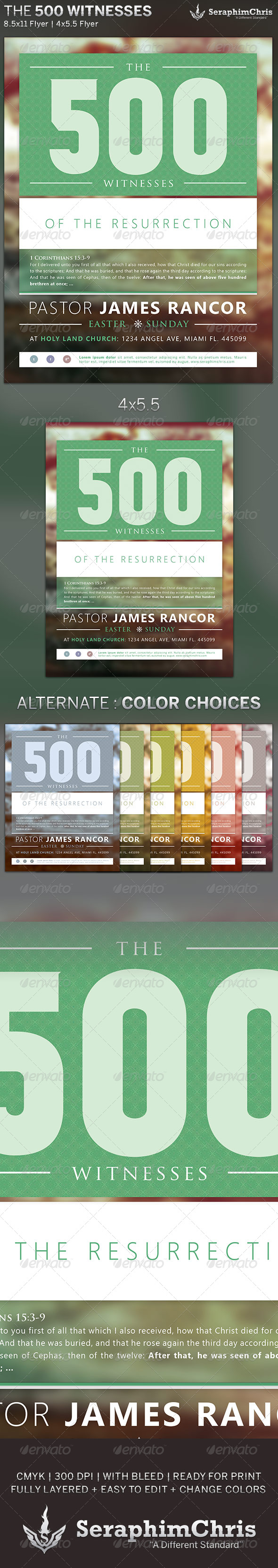 The 500 Witnesses: Church Flyer Template - Church Flyers