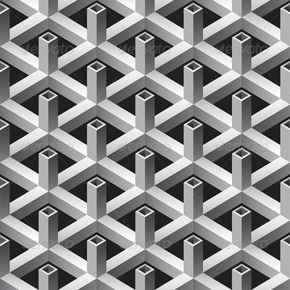 3D Pipes Seamless Pattern - Patterns Decorative
