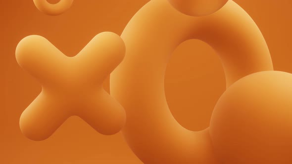 Macro Shot of Big Shapes with Slight Movement 3d Animation Loop alt