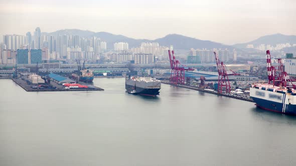 Incheon Cargo Ship Transportation in Korea Port alt