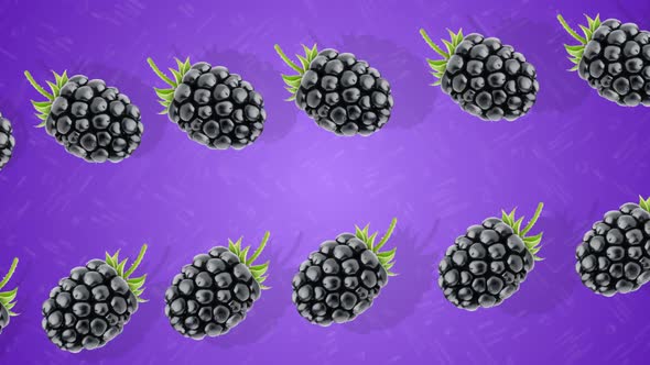 2D Blackberry Background 4K alt