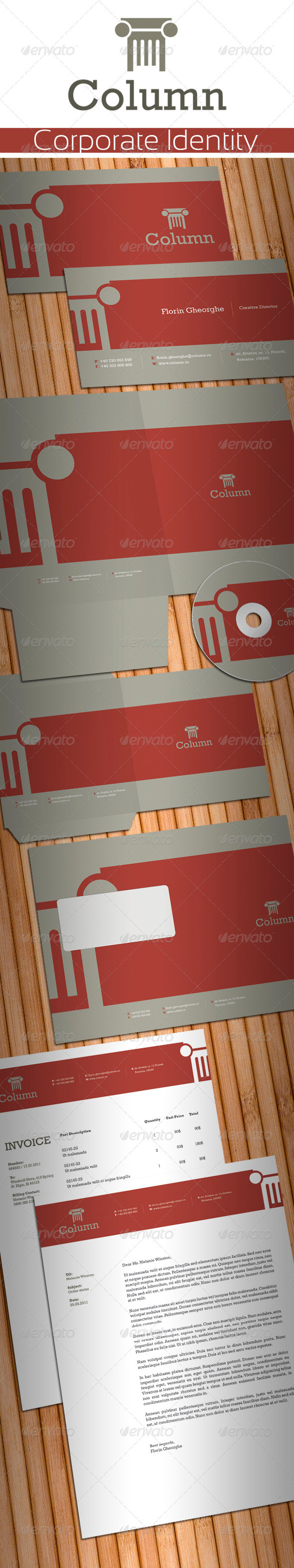 Column Consulting Stationery - Stationery Print Templates