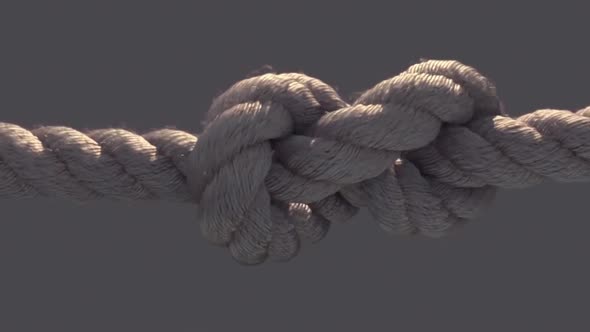 The Sea Knot Of Rope Is Tightened