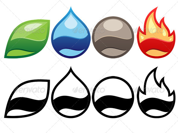 Basic Elements Badges - Miscellaneous Vectors