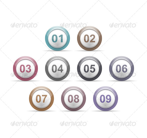 Numbers - Web Elements Vectors