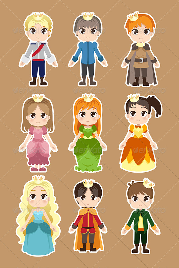 Prince and Princess Characters - People Characters