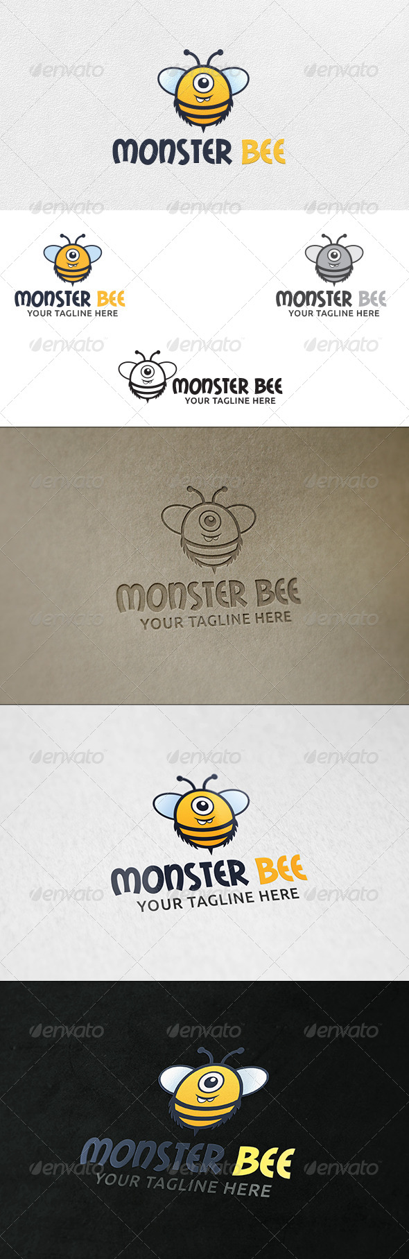 Monster Bee - Logo Template - Animals Logo Templates