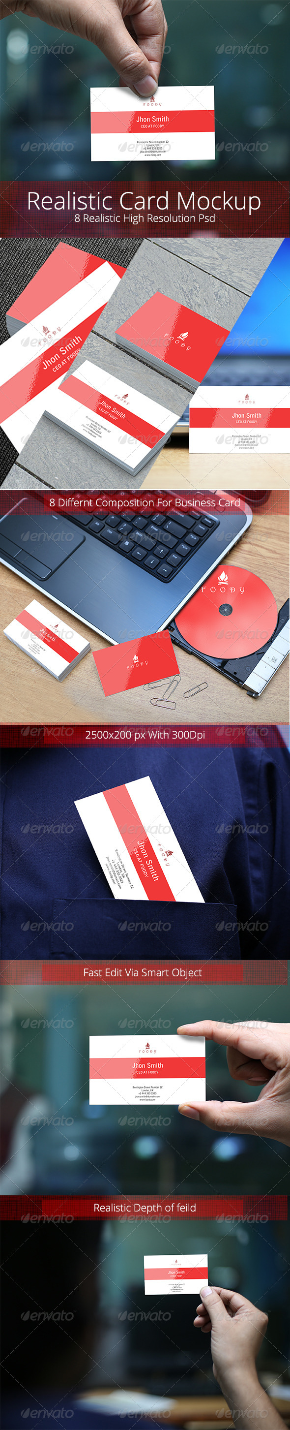 Realistic Business Card Mockup - Business Cards Print