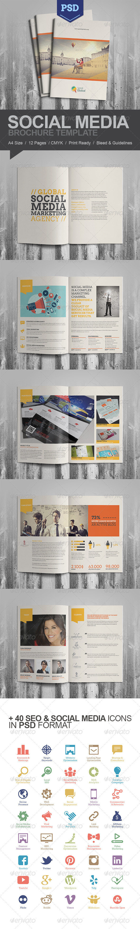 Social Media A4 Brochure - Portfolio Brochures