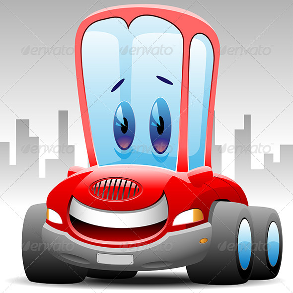 Red Toon Car - Miscellaneous Characters
