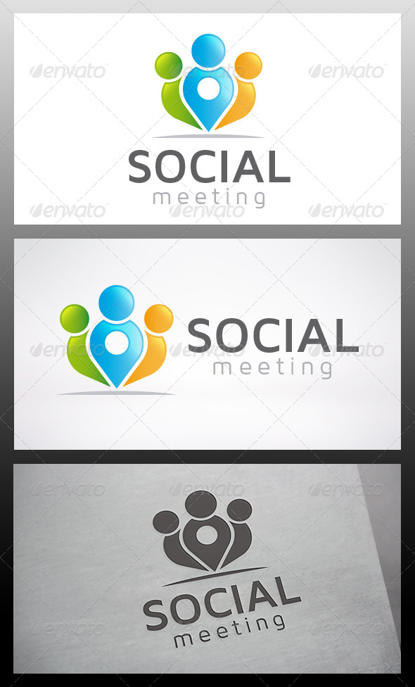 Social Locator Logo - Humans Logo Templates