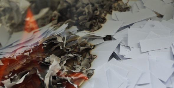 Burning Pieces of Paper alt
