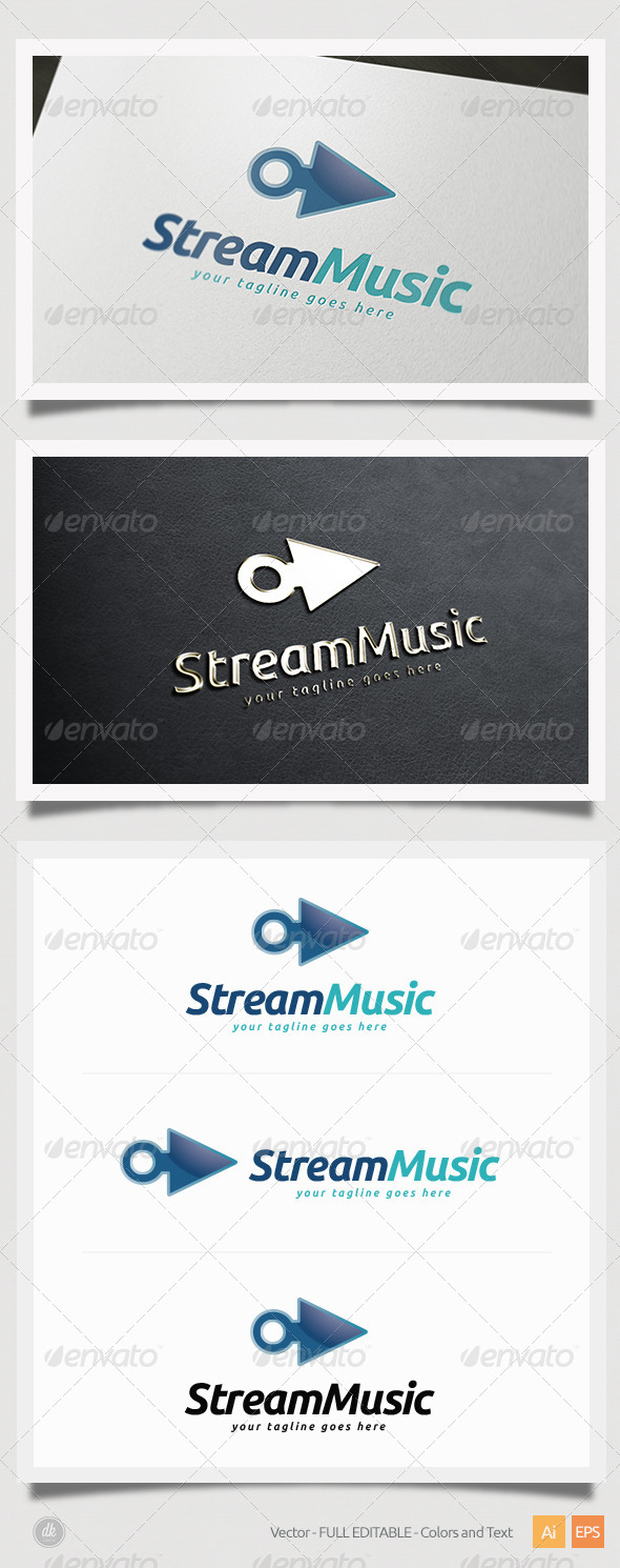 Stream Music Logo - Symbols Logo Templates