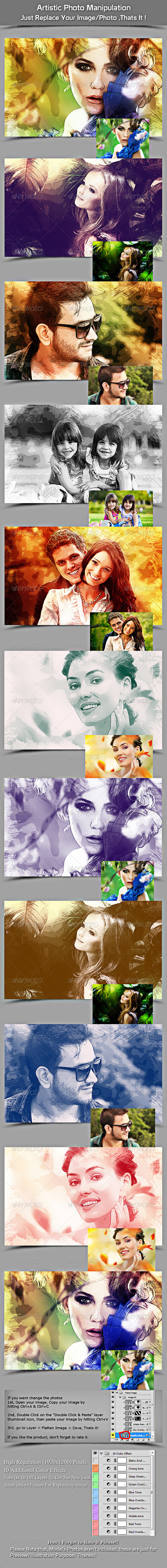 Artistic Photo Manipulation - Photo Templates Graphics