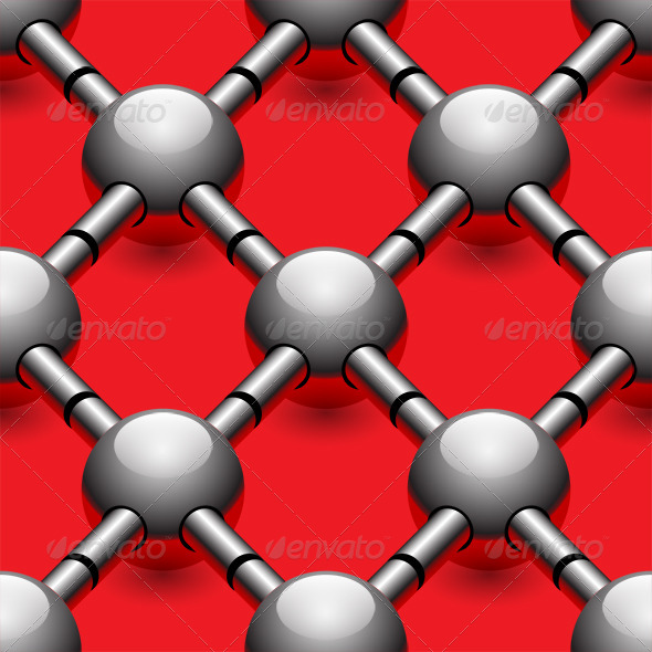 Linked Metal Balls Seamless Pattern - Patterns Decorative