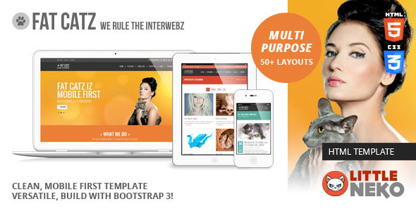 Fat Catz | Bootstrap3 Website Template