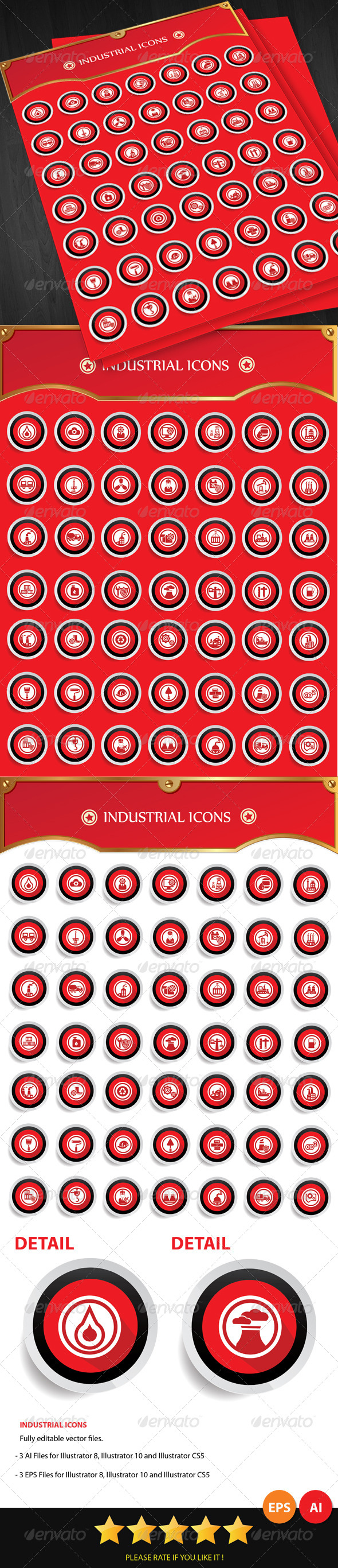 Industrial Icons - Buildings Objects
