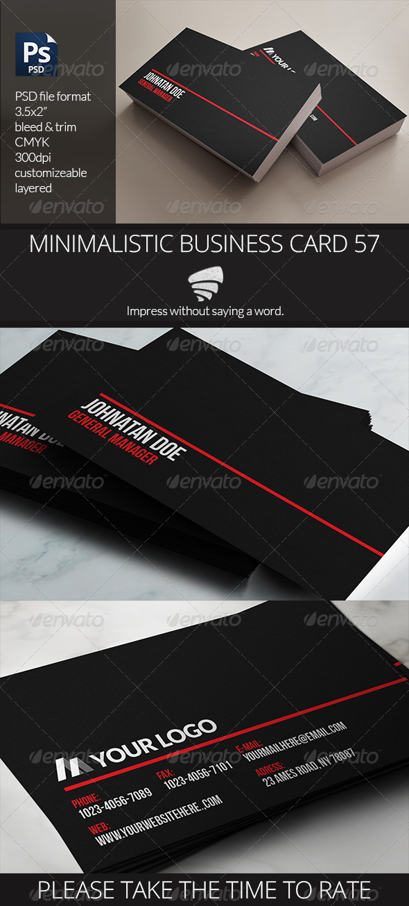 Minimalistic Business Card 57 - Corporate Business Cards