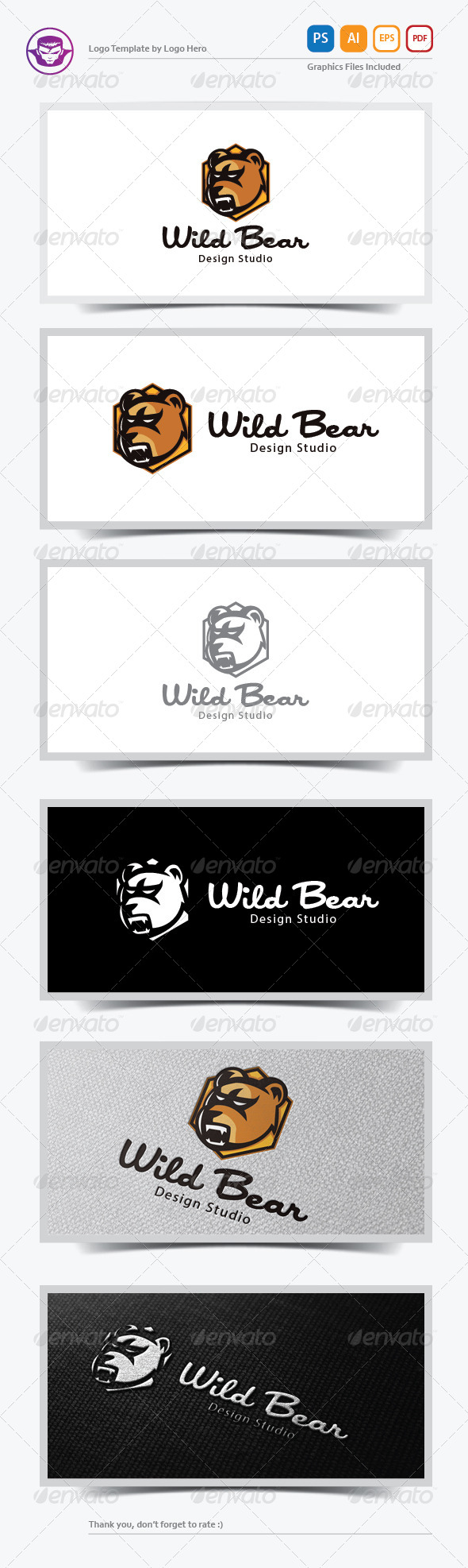 Wild Bear Logo Template - Animals Logo Templates