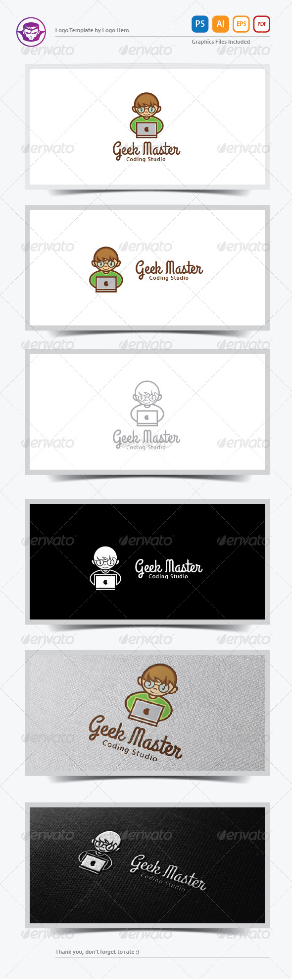 Geek Master Logo Template - Humans Logo Templates