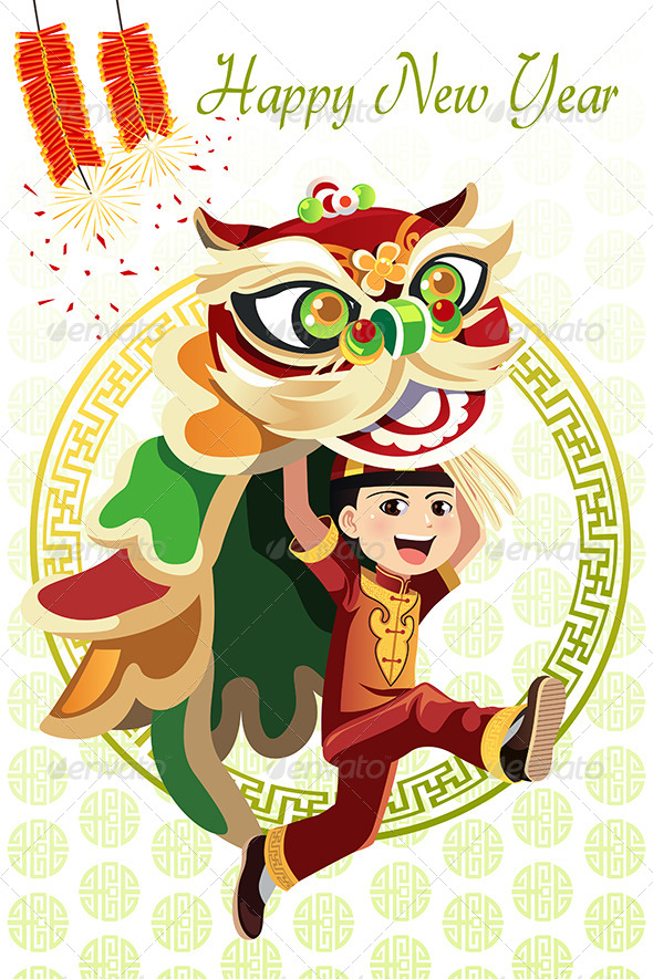 Chinese Lion Dance - Seasons/Holidays Conceptual