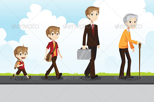 Young to Old - People Characters