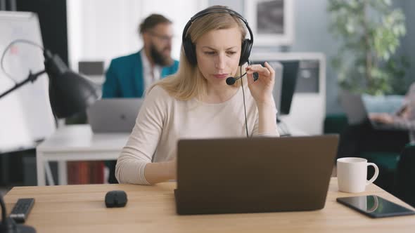 Smart Business Lady in Headset