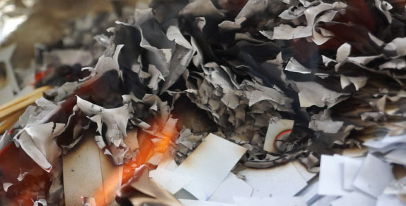 Burning Pieces of Paper 2 alt