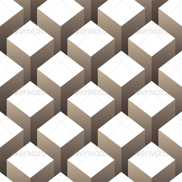 3D Boxes Seamless Pattern - Patterns Decorative