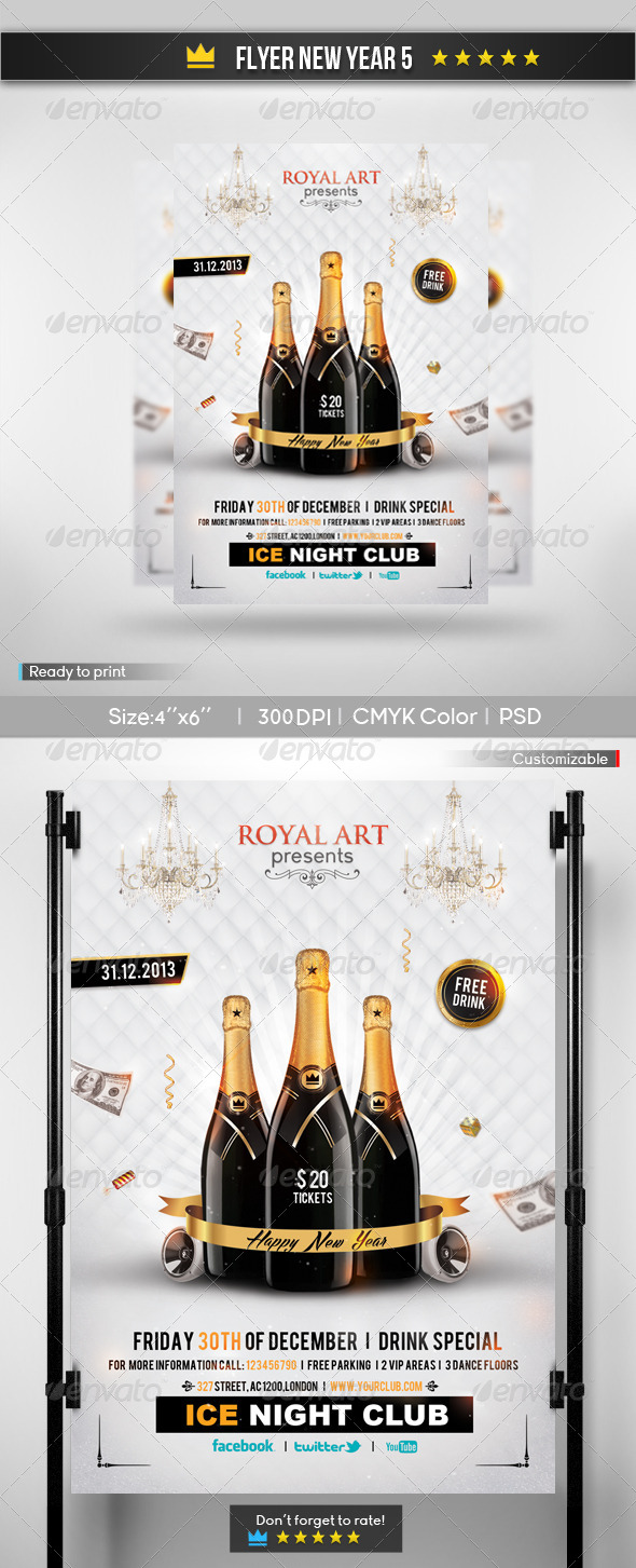 Flyer New Year 5 - Holidays Events