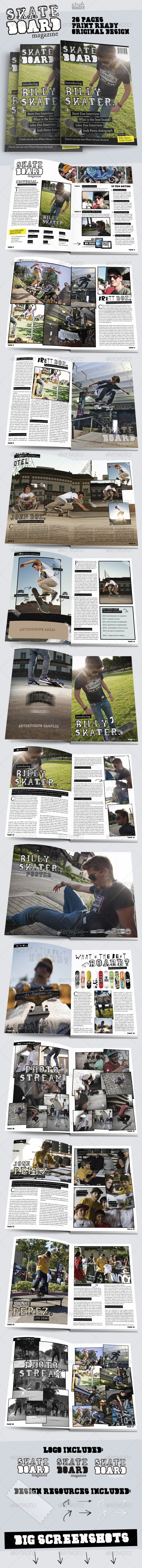Skateboard Magazine Template - Magazines Print Templates