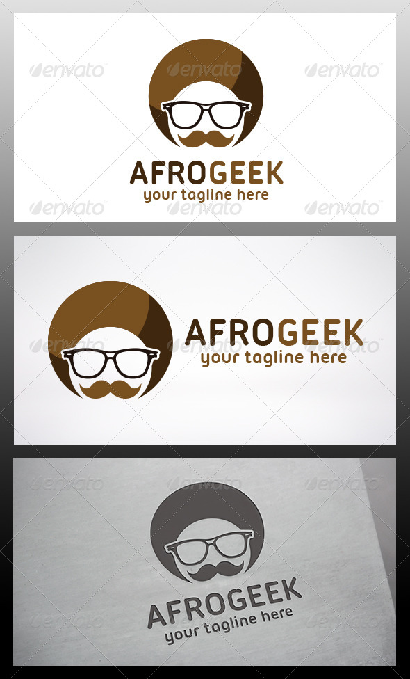 Afro Geek Logo - Humans Logo Templates