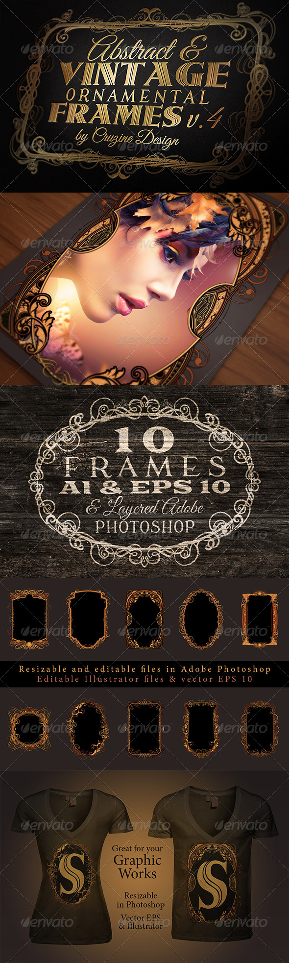 10 Frames Vol.4 - Vintage Ornament - Borders Decorative